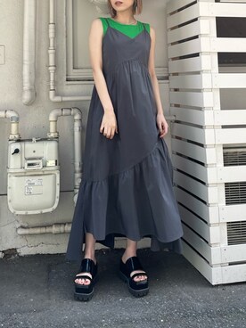 「MURUA（ムルーア）のアイテム（その他シューズ）」を使った、早久都加紗さん（レディース・158cm）の春コーディネート