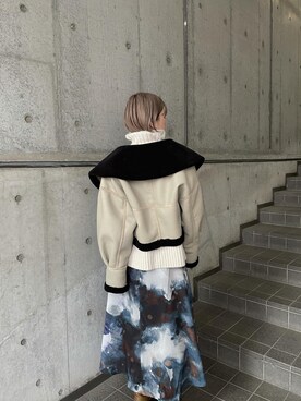 「MURUA（ムルーア）のアイテム（ブルゾン）」を使った、早久都加紗さん（レディース・158cm）の夏コーディネート