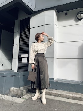 早久都加紗さん（レディース・158cm）の冬コーディネート