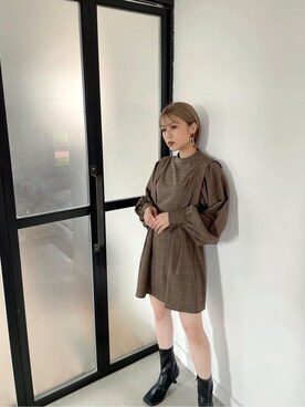 「アイテム（ワンピース、その他）」を使った、早久都加紗さん（レディース・158cm）の夏コーディネート