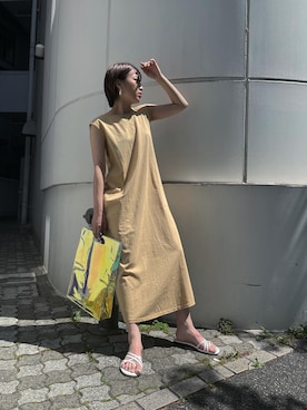 「MURUA（ムルーア）のアイテム（ワンピース/ドレス）」を使った、早久都加紗さん（レディース・158cm）の夏コーディネート