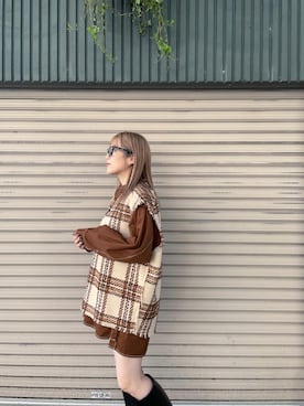 「MURUA（ムルーア）のアイテム（ワンピース/ドレス）」を使った、早久都加紗さん（レディース・158cm）の秋コーディネート