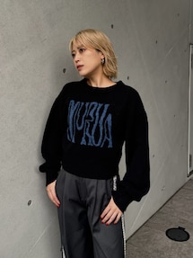 美品【MURUA】 ビジューラインパンツ ブラック ムルーア MURUA ビジューラインパンツ （ブラック） -靴