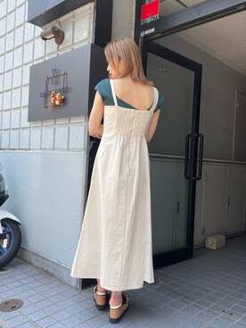 「MURUA（ムルーア）のアイテム（ワンピース/ドレス）」を使った、早久都加紗さん（レディース・158cm）の春コーディネート