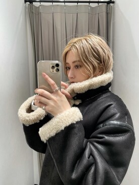 「MURUA（ムルーア）のアイテム（ブルゾン）」を使った、早久都加紗さん（レディース・158cm）の夏コーディネート