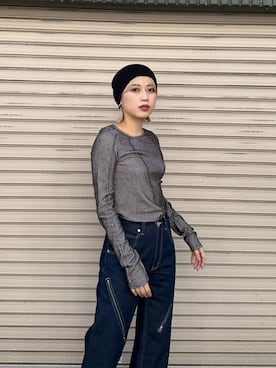 早久都加紗さん（レディース・158cm）の冬コーディネート