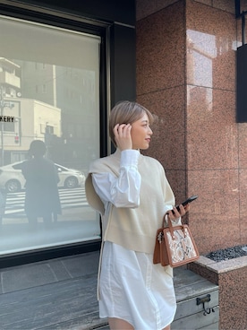 「MURUA（ムルーア）のアイテム（ワンピース/ドレス）」を使った、早久都加紗さん（レディース・158cm）の夏コーディネート