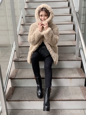 早久都加紗さん（レディース・158cm）の冬コーディネート