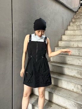 「MURUA（ムルーア）のアイテム（ワンピース/ドレス）」を使った、早久都加紗さん（レディース・158cm）の冬コーディネート