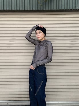 早久都加紗さん（レディース・158cm）の冬コーディネート