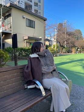 早久都加紗さん（レディース・158cm）の冬コーディネート