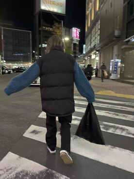 「MURUA（ムルーア）のアイテム（テーラードジャケット）」を使った、早久都加紗さん（レディース・158cm）の冬コーディネート