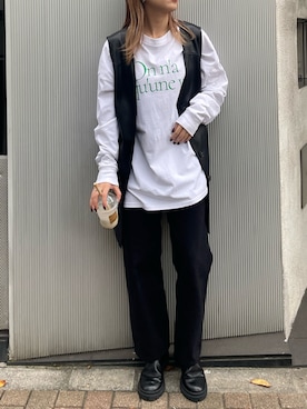 「MURUA（ムルーア）のアイテム（ワンピース/ドレス）」を使った、早久都加紗さん（レディース・158cm）の秋コーディネート