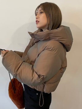 「MURUA（ムルーア）のアイテム（ブルゾン）」を使った、早久都加紗さん（レディース・158cm）の夏コーディネート