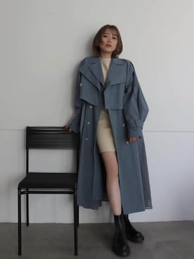 「MURUA（ムルーア）のアイテム（ワンピース/ドレス）」を使った、早久都加紗さん（レディース・158cm）の冬コーディネート