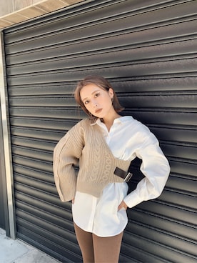 「MURUA（ムルーア）のストレッチブーツ（ブーツ）」を使った、早久都加紗さん（レディース・158cm）の夏コーディネート