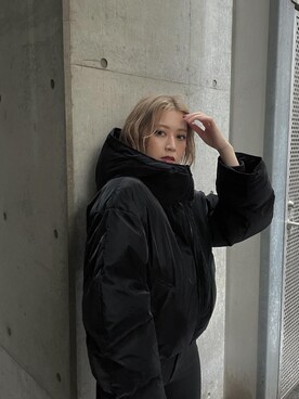 「MURUA（ムルーア）のアイテム（ブルゾン）」を使った、早久都加紗さん（レディース・158cm）の秋コーディネート