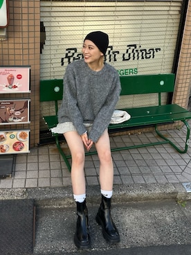 早久都加紗さん（レディース・158cm）の冬コーディネート