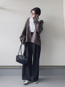 「アイテム（ボストンバッグ）」を使った、haruさん（レディース・162cm）の秋コーディネート