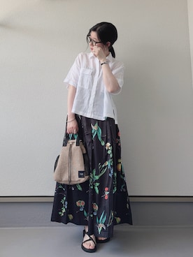 「ikka（イッカ）のアイテム」を使った、haruさん（レディース・162cm）の夏コーディネート