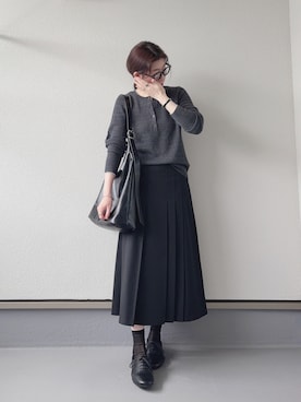 「GU（ジーユー）のアイテム（バッグ）」を使った、haruさん（レディース・162cm）の秋コーディネート