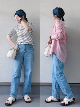 「リブT」｜「アイテム（その他）」を使った、haruさん（レディース・162cm）の春コーディネート
