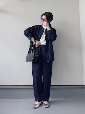 「アイテム（ボストンバッグ）」を使った、haruさん（レディース・162cm）の秋コーディネート