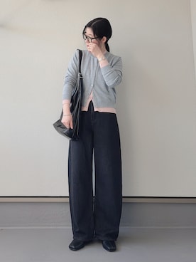 「GU（ジーユー）のアイテム（バッグ）」を使った、haruさん（レディース・162cm）の冬コーディネート