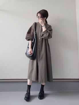 「GU（ジーユー）のアイテム（バッグ）」を使った、haruさん（レディース・162cm）の秋コーディネート