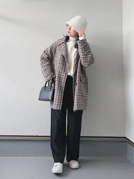 「Mila Owen（ミラオーウェン）のアイテム（その他アウター）」を使った、haruさん（レディース・162cm）の冬コーディネート