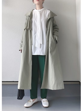 「はじめましてコーデ」｜「アイテム（トレンチコート）」を使った、haruさん（レディース・162cm）の春コーディネート
