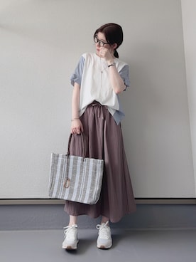 「ikka（イッカ）のアイテム」を使った、haruさん（レディース・162cm）の夏コーディネート
