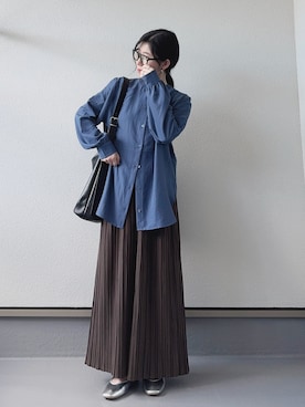 「ワイドパンツ」｜haruさん（レディース・162cm）の秋コーディネート