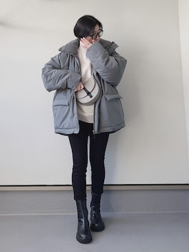 「アイテム（ダウンジャケット/コート）」を使った、haruさん（レディース・162cm）の秋コーディネート