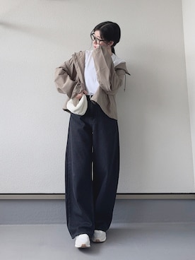 「アイテム（マウンテンパーカー）」を使った、haruさん（レディース・162cm）の秋コーディネート