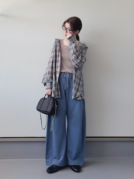 「GU（ジーユー）のアイテム（バッグ）」を使った、haruさん（レディース・162cm）の秋コーディネート