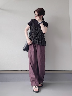 「tiptop（ティップトップ）のアイテム」を使った、haruさん（レディース・162cm）の夏コーディネート