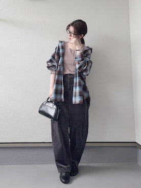 「GU（ジーユー）のアイテム（バッグ）」を使った、haruさん（レディース・162cm）の秋コーディネート