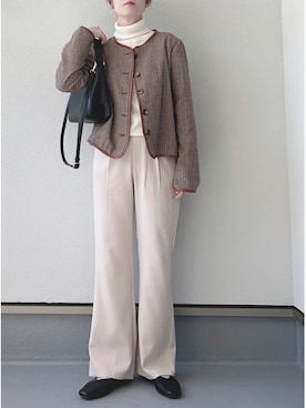 「ハーフムーンバック」｜「アイテム（ジャケット/アウター）」を使った、haruさん（レディース・162cm）の秋コーディネート