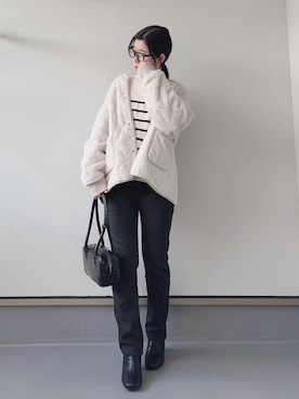 「アイテム（ボストンバッグ）」を使った、haruさん（レディース・162cm）の秋コーディネート