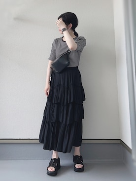 「CLEA（クレア）のアイテム（スカート）」を使った、haruさん（レディース・162cm）の秋コーディネート