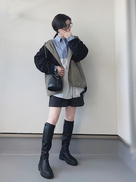 「LBC（エルビーシー）のアイテム（ジャケット/アウター）」を使った、haruさん（レディース・162cm）の秋コーディネート