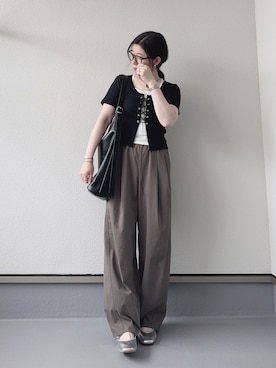 「メガネ女子」｜「アイテム（その他）」を使った、haruさん（レディース・162cm）の夏コーディネート