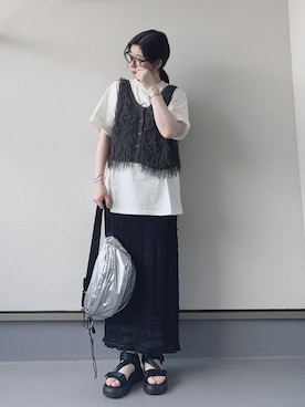「GU（ジーユー）のアイテム」を使った、haruさん（レディース・162cm）の夏コーディネート
