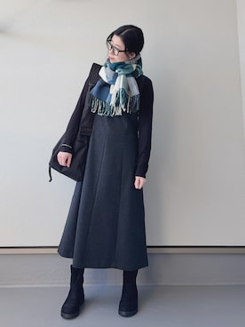 「アイテム（タイツ/ストッキング）」を使った、haruさん（レディース・162cm）の秋コーディネート