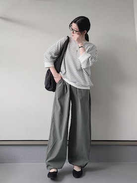 「ikka（イッカ）のタックフライスドルマンプルオーバー（Tシャツ/カットソー、その他）」を使った、haruさん（レディース・162cm）の春コーディネート