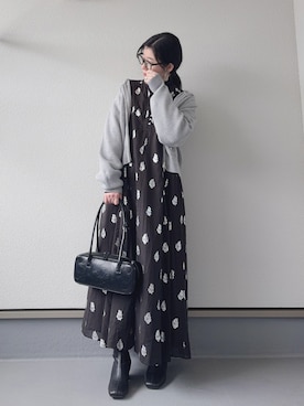 「GU（ジーユー）のアイテム（バッグ）」を使った、haruさん（レディース・162cm）の春コーディネート