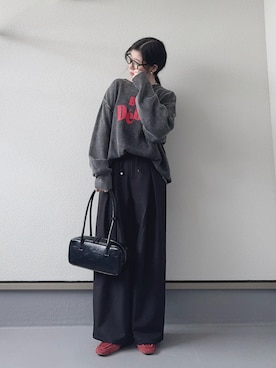 「アイテム（スラックス）」を使った、haruさん（レディース・162cm）の秋コーディネート