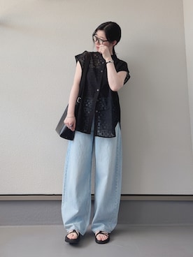 「アイテム（その他アウター）」を使った、haruさん（レディース・162cm）の夏コーディネート