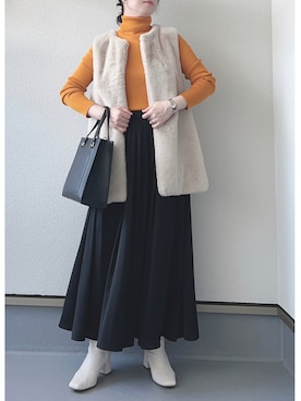 「アイテム（ベスト）」を使った、haruさん（レディース・162cm）の秋コーディネート